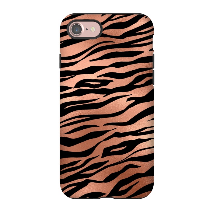 iPhone 7 StrongFit Copper and Black Tiger by  Utart