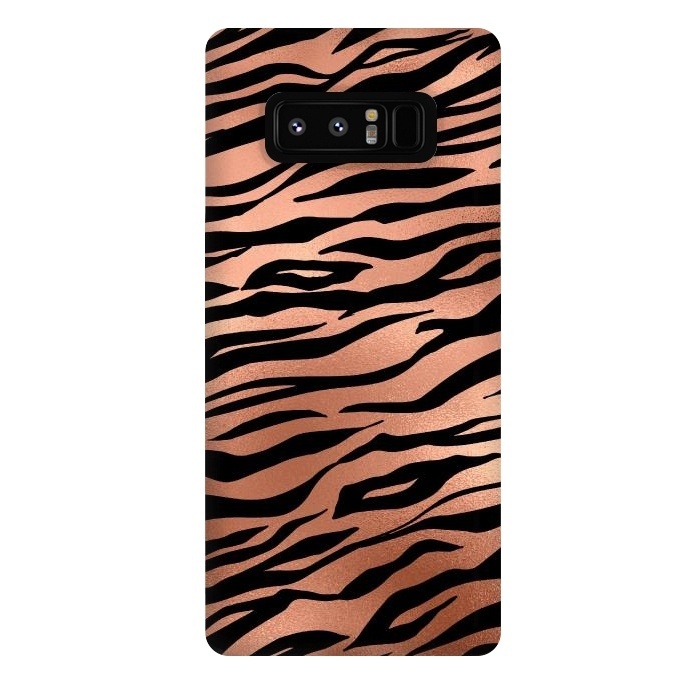 Galaxy Note 8 StrongFit Copper and Black Tiger by  Utart