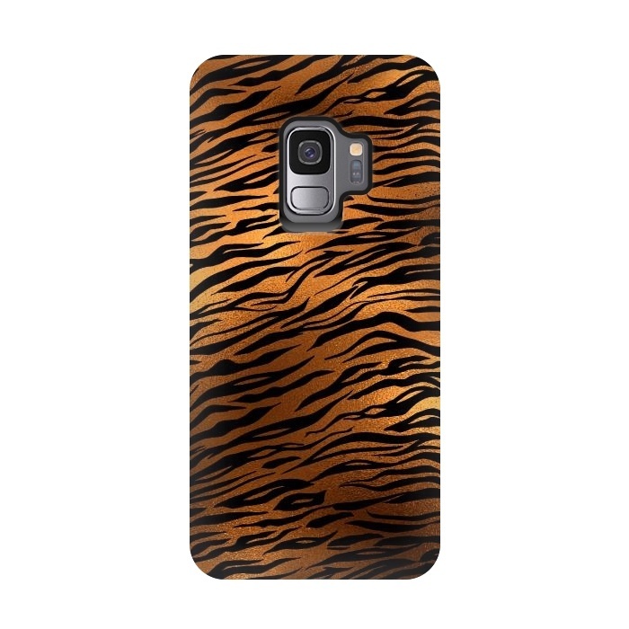 Galaxy S9 StrongFit Copper Gold Tiger by  Utart