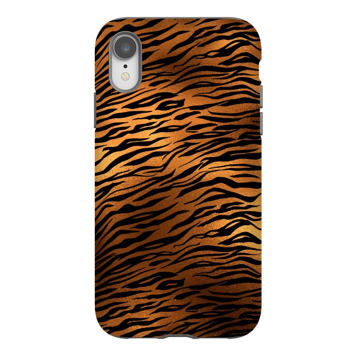 iPhone Xr StrongFit Copper Gold Tiger by  Utart