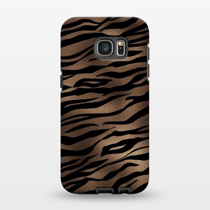 Galaxy S7 EDGE StrongFit Dark Copper Tiger by  Utart