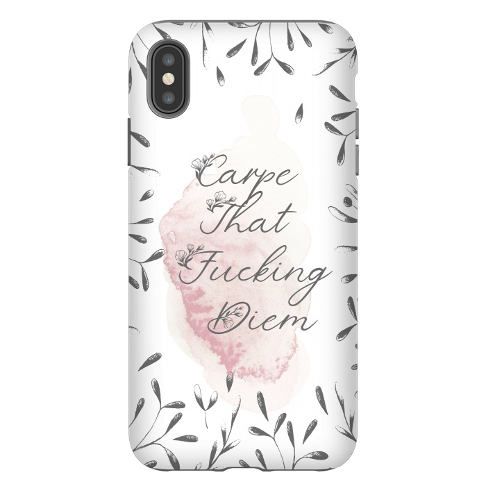 iPhone Xs Max StrongFit Carpe that fucking diem - floral by  Utart
