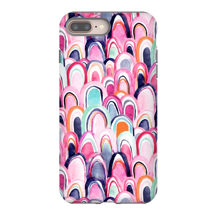 iPhone 7 plus StrongFit Watercolor Mermaid Scales  by Tigatiga