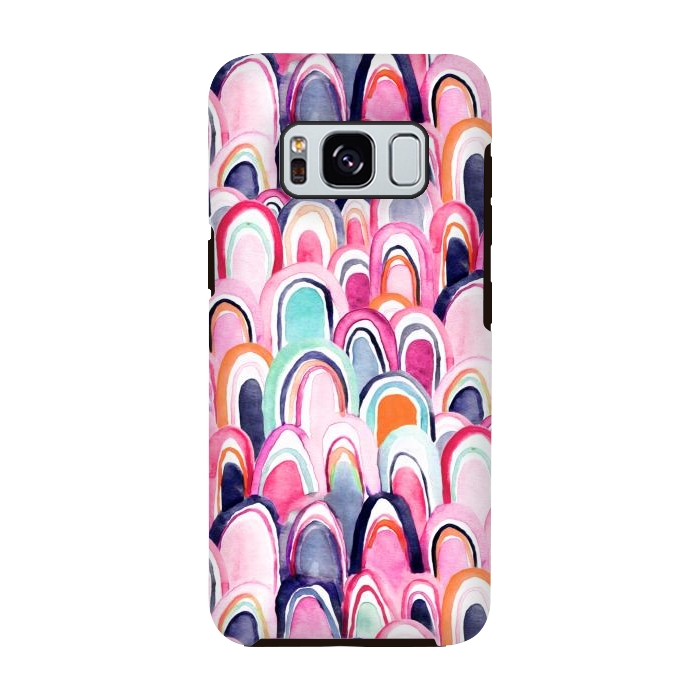 Galaxy S8 StrongFit Watercolor Mermaid Scales  by Tigatiga