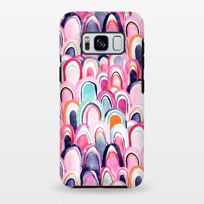 Galaxy S8 plus StrongFit Watercolor Mermaid Scales  by Tigatiga