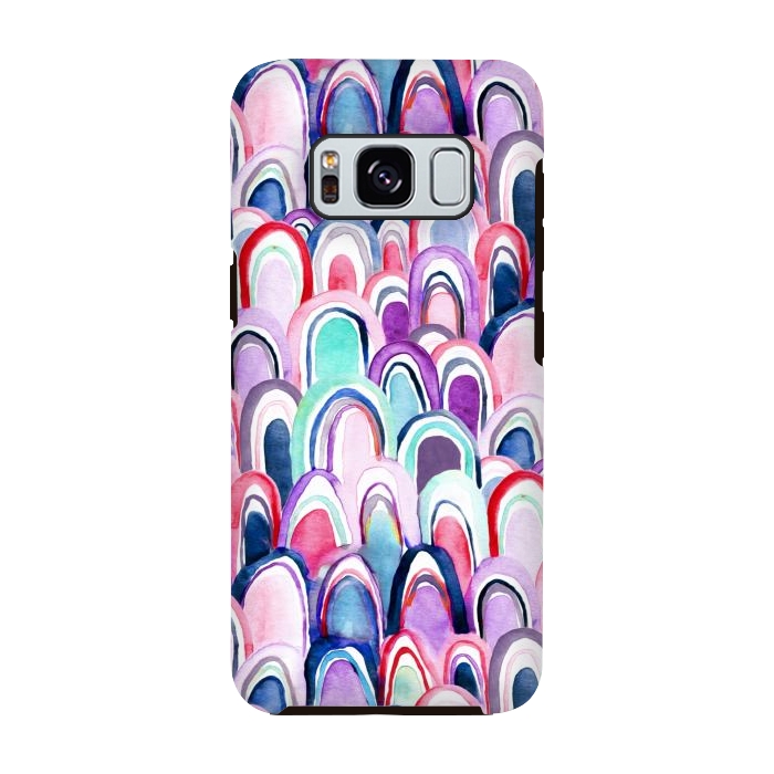 Galaxy S8 StrongFit Cool Watercolor Mermaid Scales  by Tigatiga