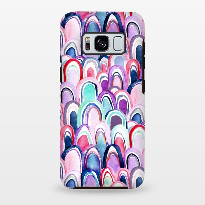 Galaxy S8 plus StrongFit Cool Watercolor Mermaid Scales  by Tigatiga