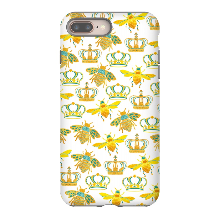 iPhone 7 plus StrongFit Royal Bees by Pom Graphic Design