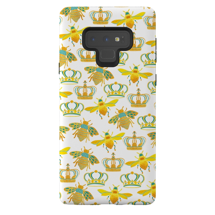 Galaxy Note 9 StrongFit Royal Bees by Pom Graphic Design
