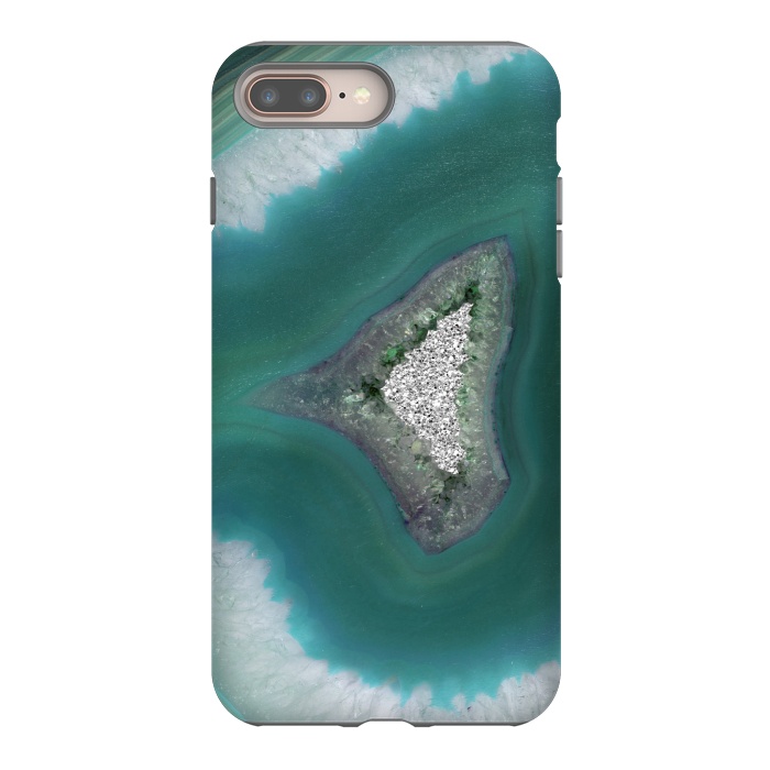 iPhone 7 plus StrongFit The ocean island- green and teal agate by  Utart
