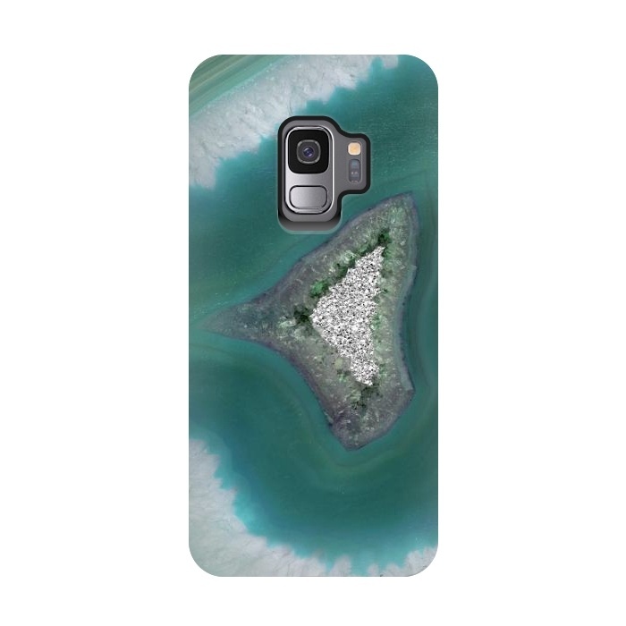 Galaxy S9 StrongFit The ocean island- green and teal agate by  Utart
