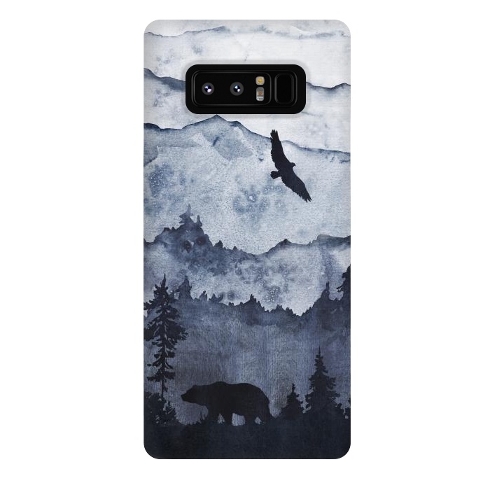 Galaxy Note 8 StrongFit The mountains are calling- bear and eagle by  Utart