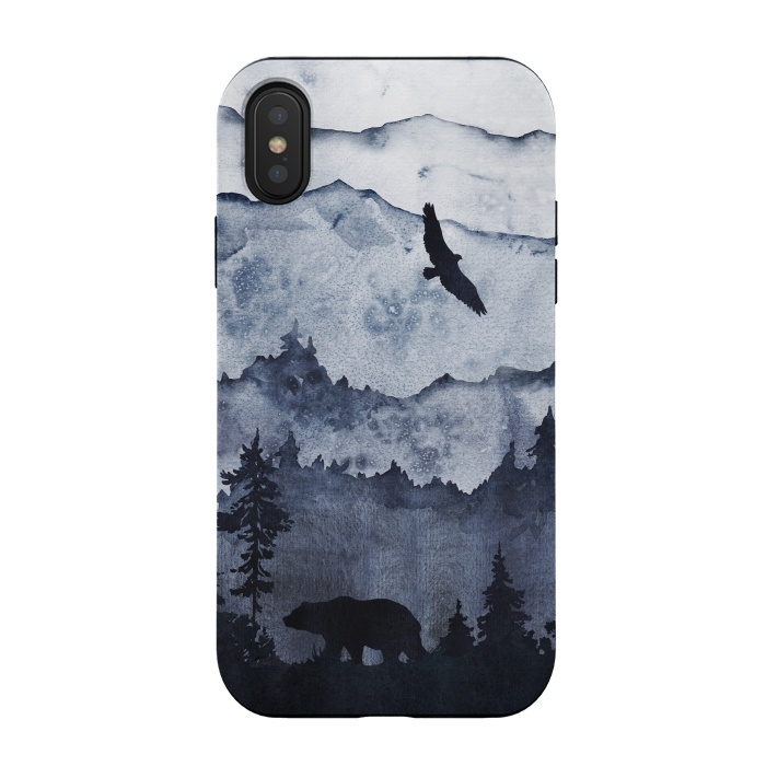 iPhone Xs / X StrongFit The mountains are calling- bear and eagle by  Utart