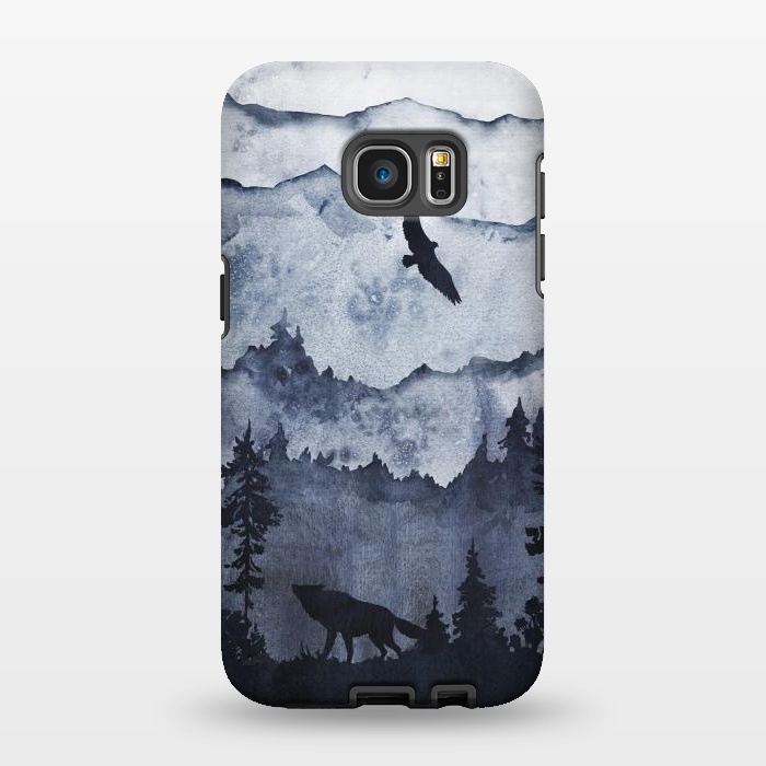 Galaxy S7 EDGE StrongFit the mountains are calling- wolf and eagle by  Utart