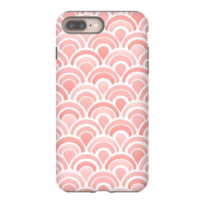 iPhone 7 plus StrongFit Coral Fan Pattern by Majoih