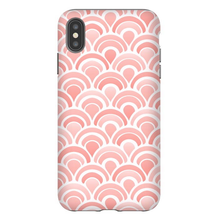 iPhone Xs Max StrongFit Coral Fan Pattern by Majoih