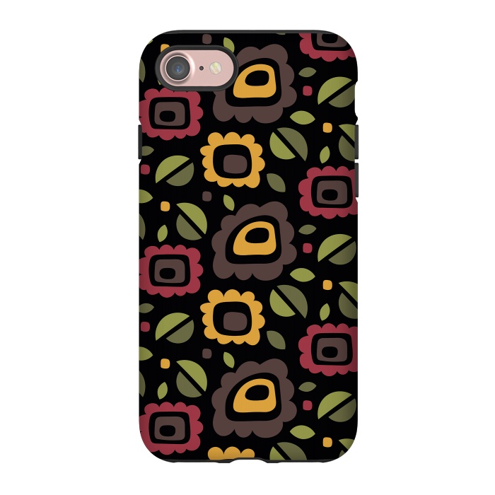 iPhone 7 StrongFit Retro Flowers Pattern by Majoih