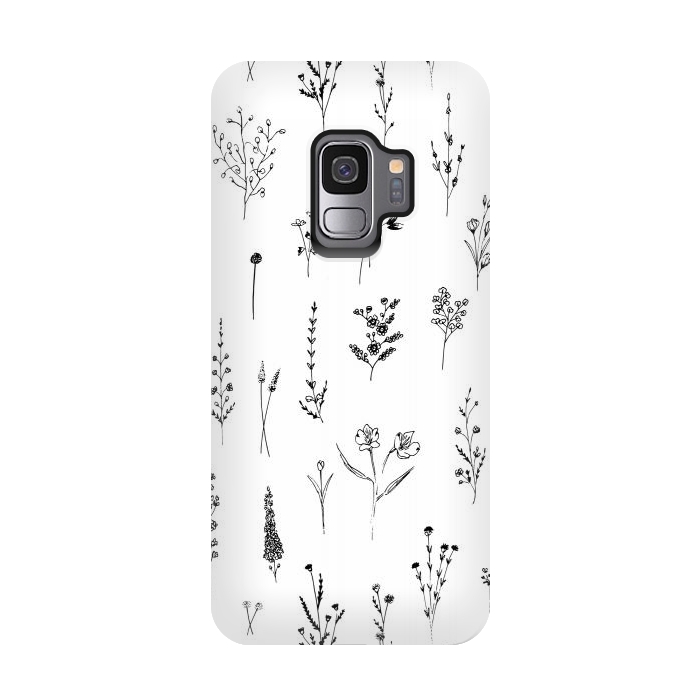 Galaxy S9 StrongFit Wilflowers by Anis Illustration
