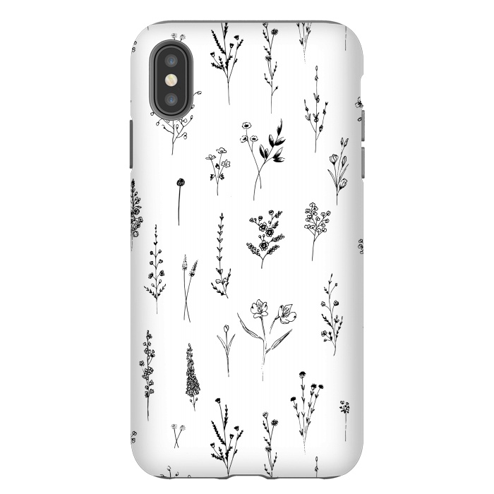 iPhone Xs Max StrongFit Wilflowers by Anis Illustration