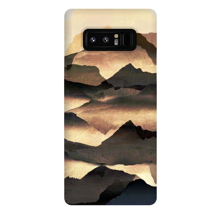 Galaxy Note 8 StrongFit Golden misty mountain landscape by Oana 