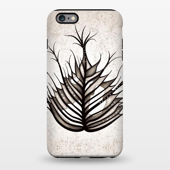 iPhone 6/6s plus StrongFit Hairy Leaf Abstract Art In Sepia by Boriana Giormova