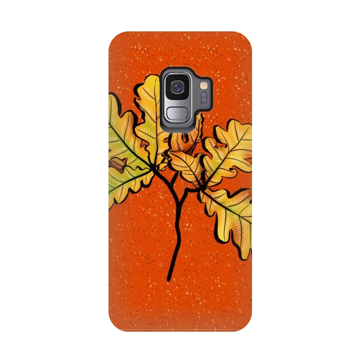 Galaxy S9 StrongFit Oak Leaves Autumnal Botanical Art by Boriana Giormova
