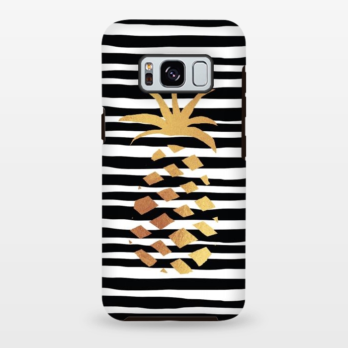 Galaxy S8 plus StrongFit Gold Pineapple-B&W by ''CVogiatzi.