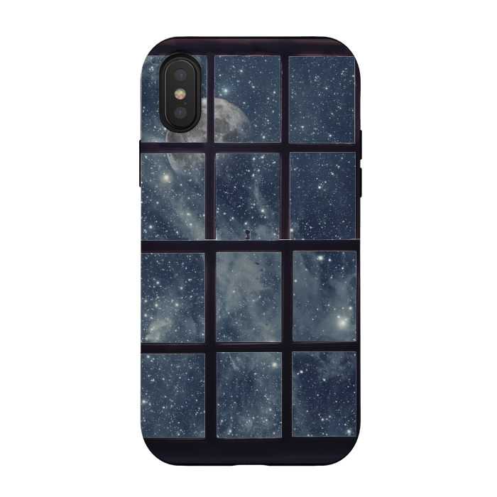 iPhone Xs / X StrongFit Space view Window-Moon shine by ''CVogiatzi.