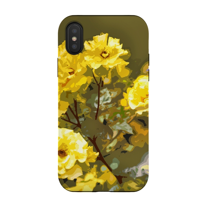 iPhone Xs / X StrongFit Yellow roses by Bledi