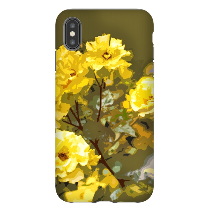 iPhone Xs Max StrongFit Yellow roses by Bledi