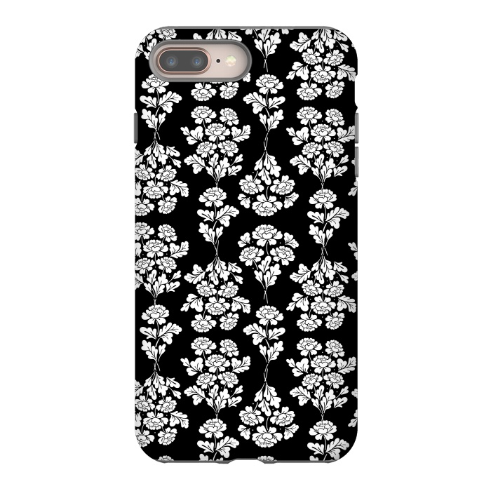 iPhone 7 plus StrongFit Black Roses bouquet Pattern by Anis Illustration