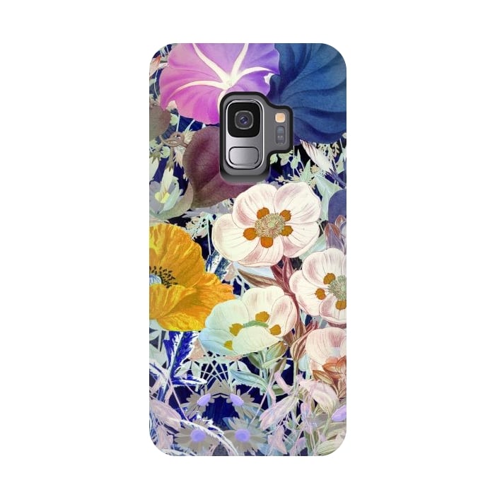 Galaxy S9 StrongFit Vibrant colorful botanical illustration by Oana 