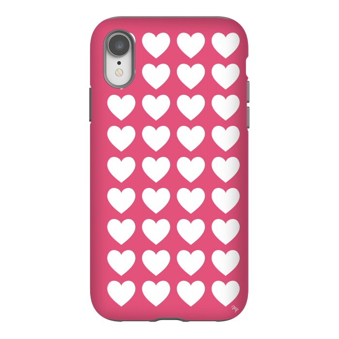 iPhone Xr StrongFit White hearts by Martina