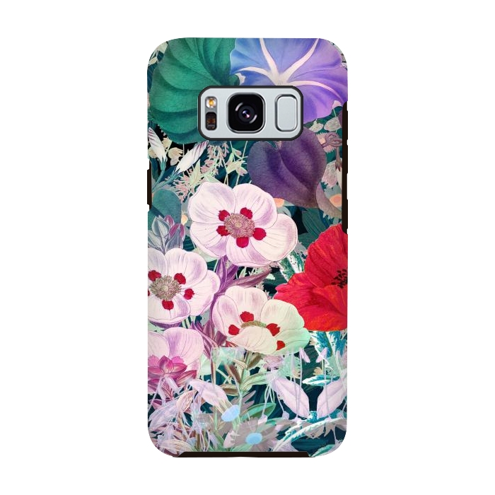 Galaxy S8 StrongFit Rich colorful flowers - botanical illustration by Oana 