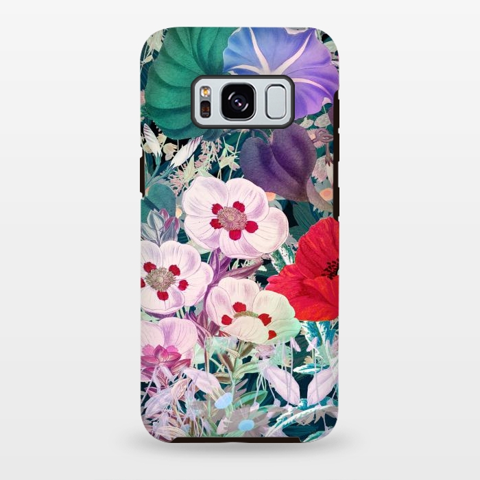 Galaxy S8 plus StrongFit Rich colorful flowers - botanical illustration by Oana 