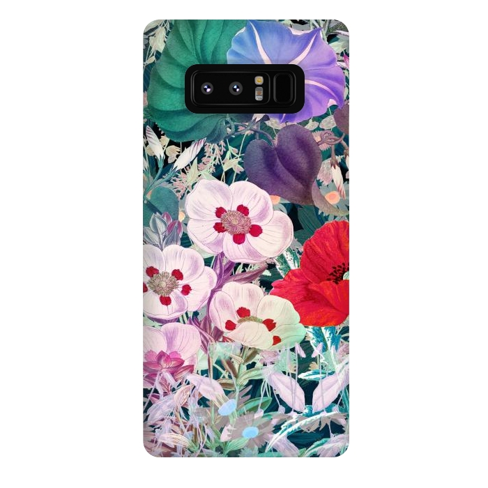Galaxy Note 8 StrongFit Rich colorful flowers - botanical illustration by Oana 