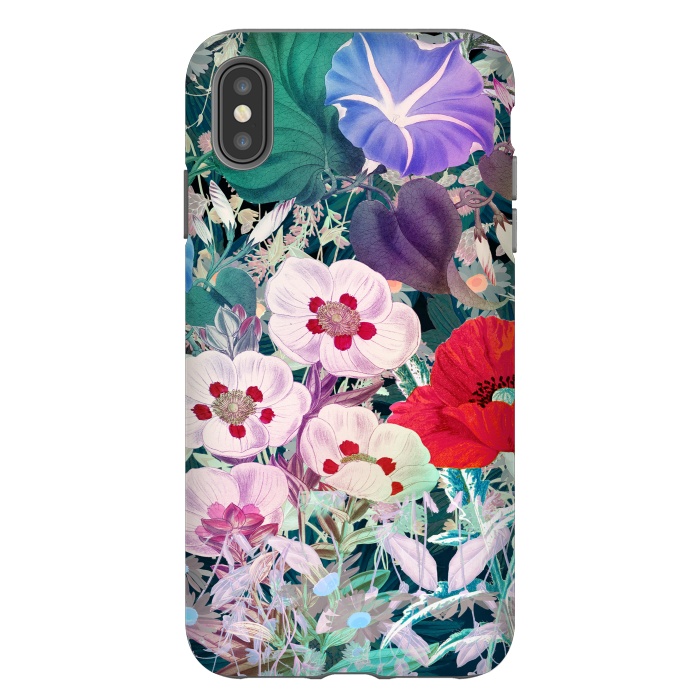 iPhone Xs Max StrongFit Rich colorful flowers - botanical illustration by Oana 