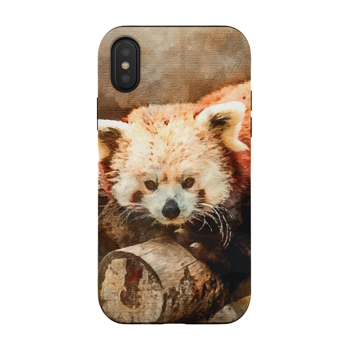 iPhone Xs / X StrongFit Red Panda by Creativeaxle