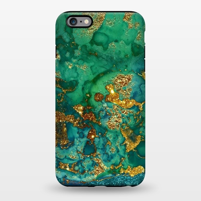 iPhone 6/6s plus StrongFit Green Summer Marble with Gold Veins by  Utart