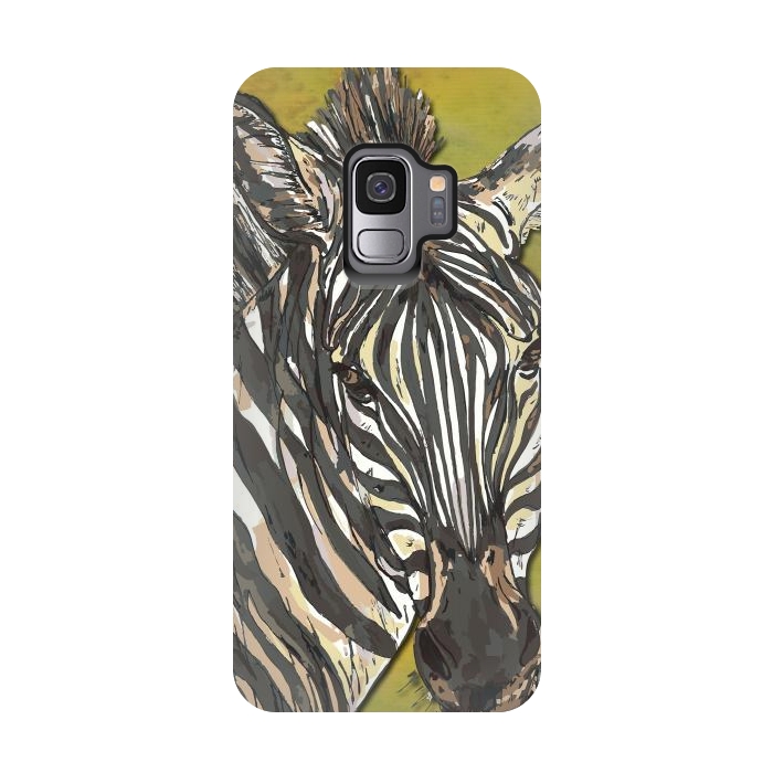 Galaxy S9 StrongFit Zebra by Lotti Brown