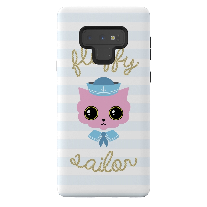 Galaxy Note 9 StrongFit Fluffy sailor by Laura Nagel