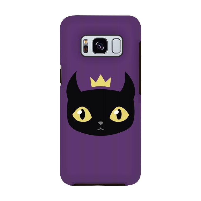 Galaxy S8 StrongFit Black cat king by Laura Nagel