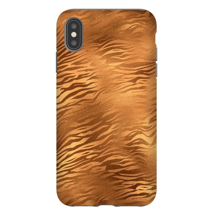 iPhone Xs Max StrongFit Copper Tiger Fur by  Utart