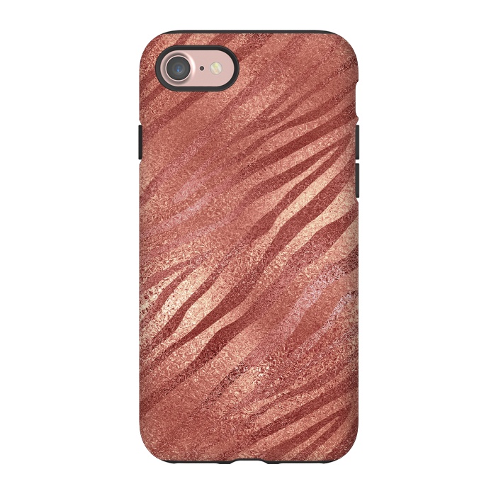 iPhone 7 StrongFit Rosegold Tiger Skin by  Utart