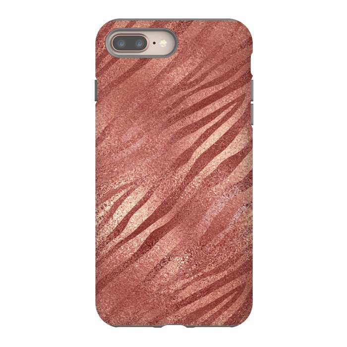 iPhone 7 plus StrongFit Rosegold Tiger Skin by  Utart