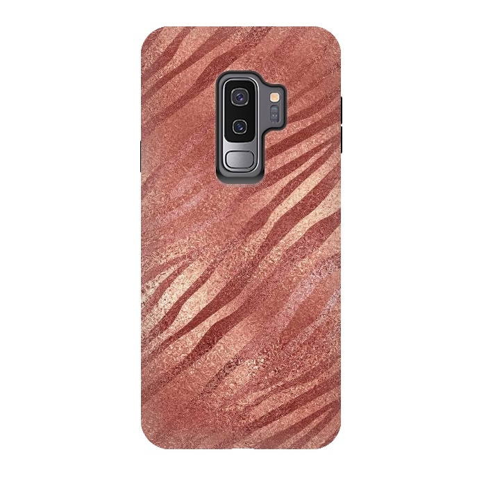 Galaxy S9 plus StrongFit Rosegold Tiger Skin by  Utart