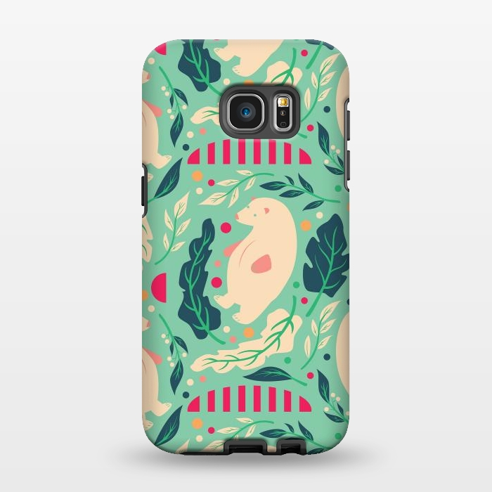 Galaxy S7 EDGE StrongFit Bear Pattern 003 by Jelena Obradovic