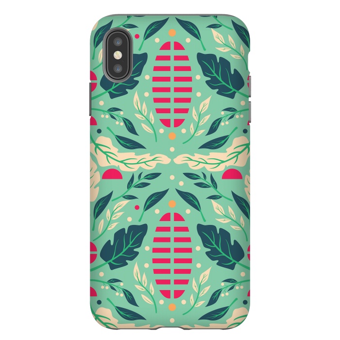 iPhone Xs Max StrongFit Vintage Floral Pattern 004 by Jelena Obradovic