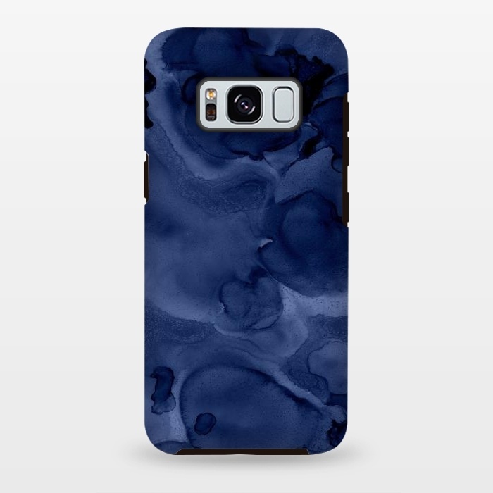 Galaxy S8 plus StrongFit Blue Ink Marble by  Utart