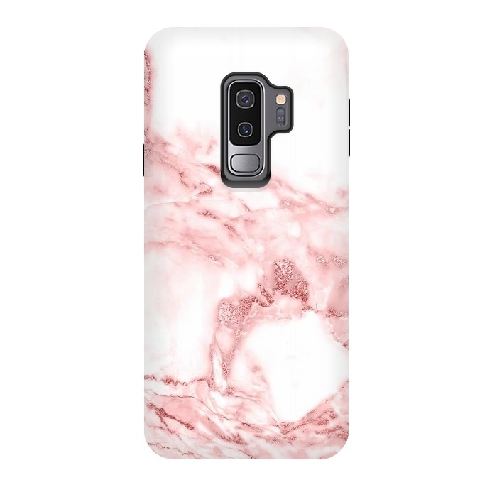 Galaxy S9 plus StrongFit RoseGold and White Fashion Marble  by  Utart